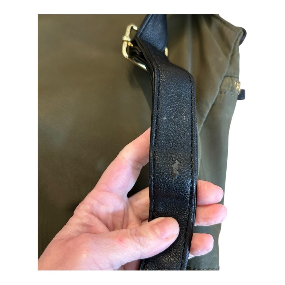Steve Madden Nylon and Faux Leather Trim Spencer Backpack in Olive Green & Black - Picture 11 of 15
